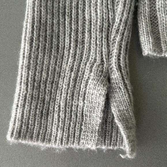 Grey Off Shoulder Top Women's Long Sleeve - Picture 3 of 6